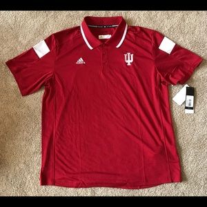 Indiana Hoosiers Adidas Polo - NWT - Size XL
